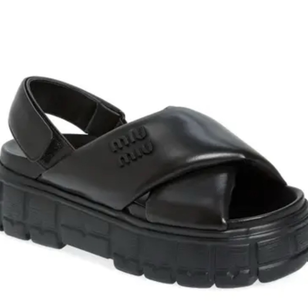 Miu Miu Black Platform Sandals size 37
